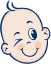 Cara de bebé guiñando